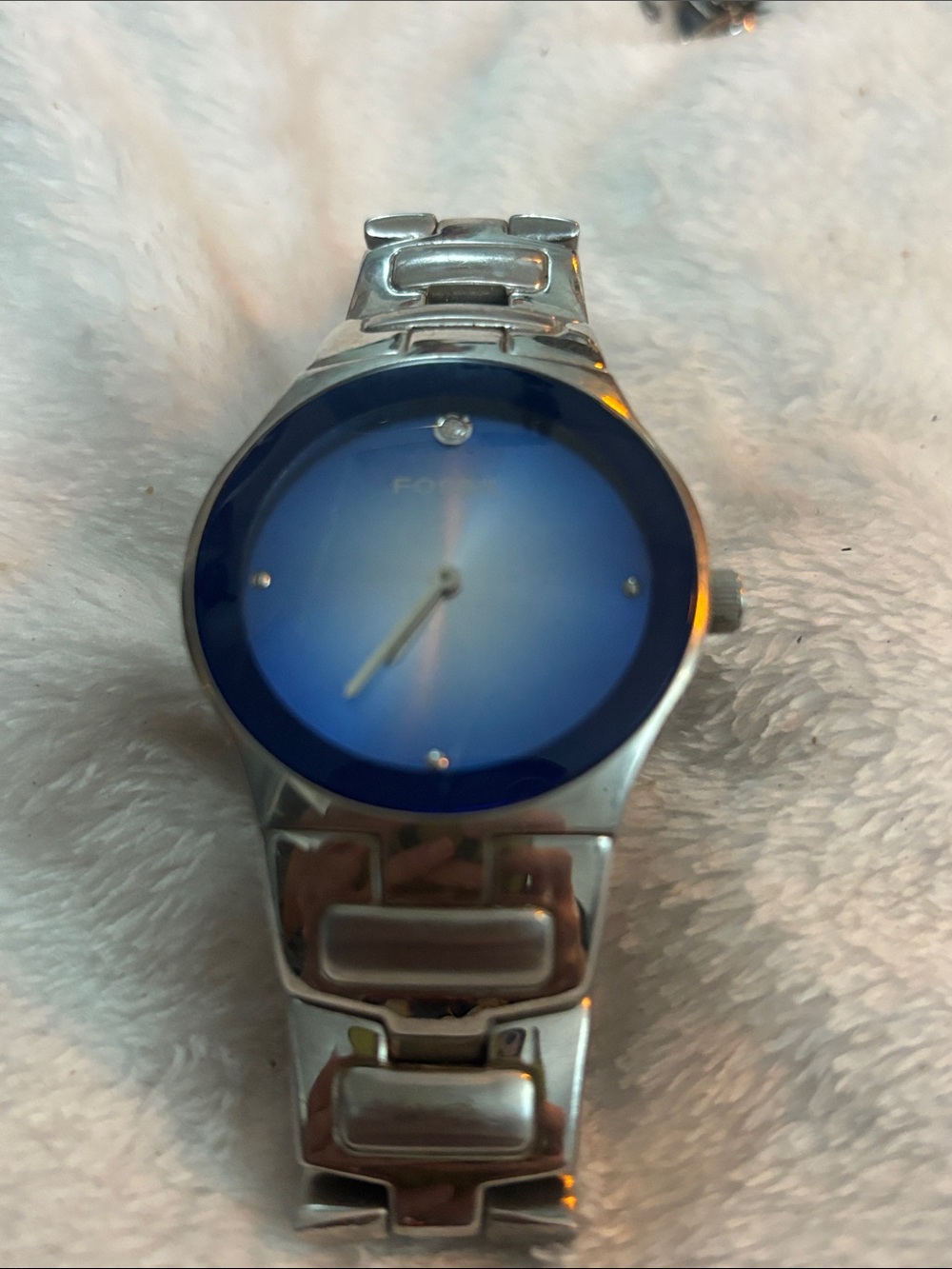 Fossil blue vintage watch Wristwatch broken clasp